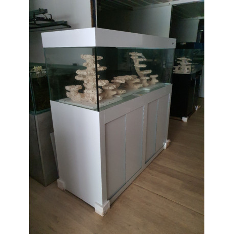 Aquarium 1m50 avec meuble blanc